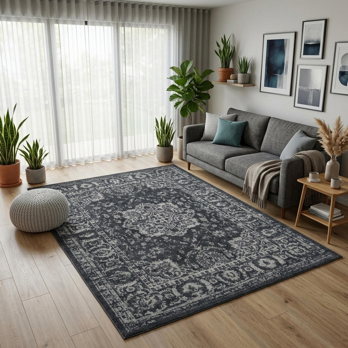 VINTAGE-TEPPICH MILANO 120/170 cm Taupe - Taupe, Naturmaterialien/Textil (120/170cm) - Consilio Concept