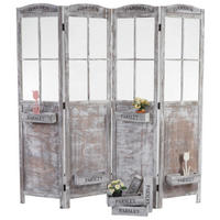 PARAVENT Grau, Braun - Braun/Grau, Holz (180/170/22cm) - MCW