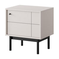 BEISTELLTISCH 54 cm Lunaris mit Tür, Kaschmir - Kaschmir, Holz (54/57/39cm) - Emporius
