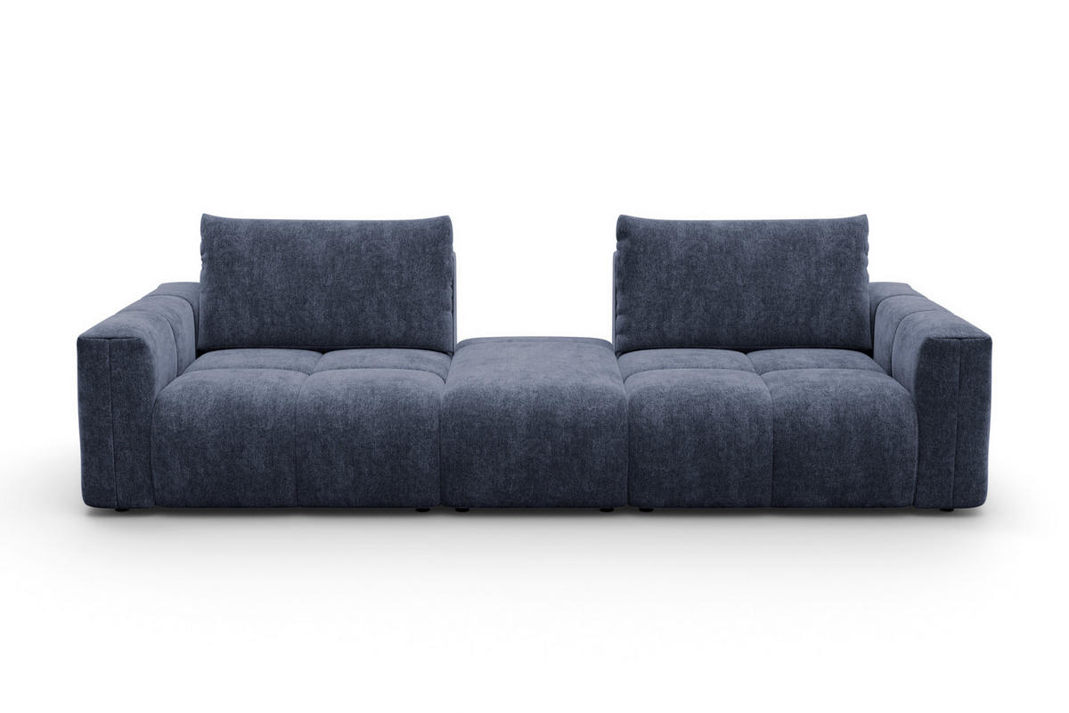 SOFA VERONA 4-Sitzer, Marineblau - Blau/Schwarz, Holz/Textil (282/83/110cm) - Courtois Laville