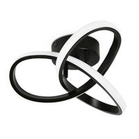 LED-DECKENLEUCHTE Möbius 25.5/25.5/12 cm - Schwarz, Kunststoff (25.5/25.5/12cm) - Nettlife