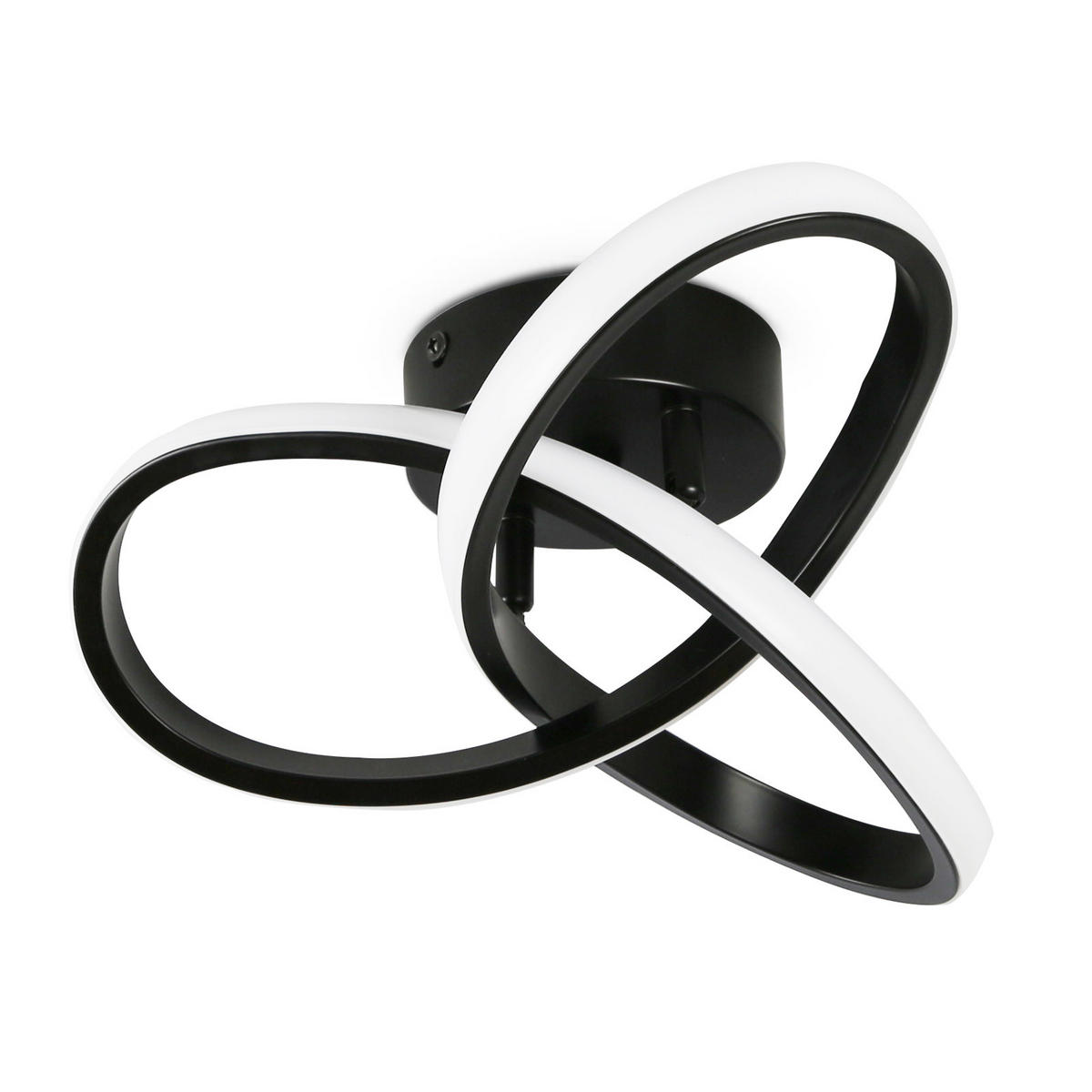 LED-DECKENLEUCHTE Möbius 25.5/25.5/12 cm - Schwarz, Kunststoff (25.5/25.5/12cm) - Nettlife