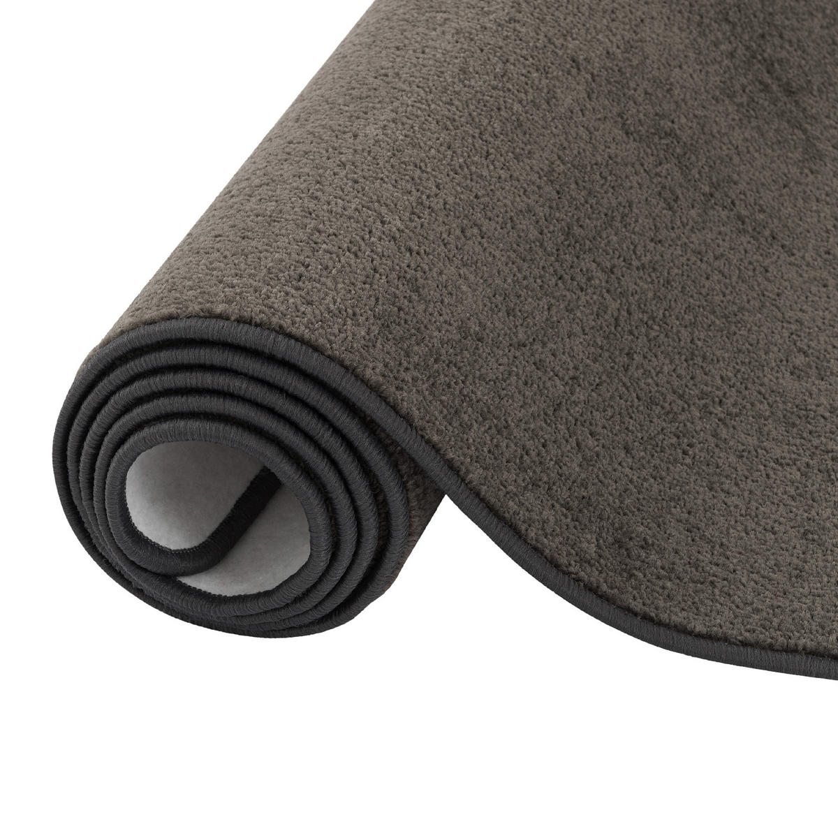 TREND VELOURS LÄUFER TEPPICH JOY - Dunkelbraun, Textil (100/100cm) - Snapstyle