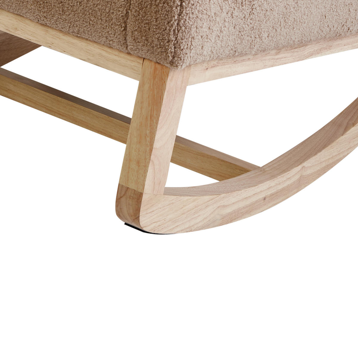 SCHAUKELSESSEL Hellbraun Alsta - Hellbraun/Beige, Textil (68/100/100cm) - Beliani