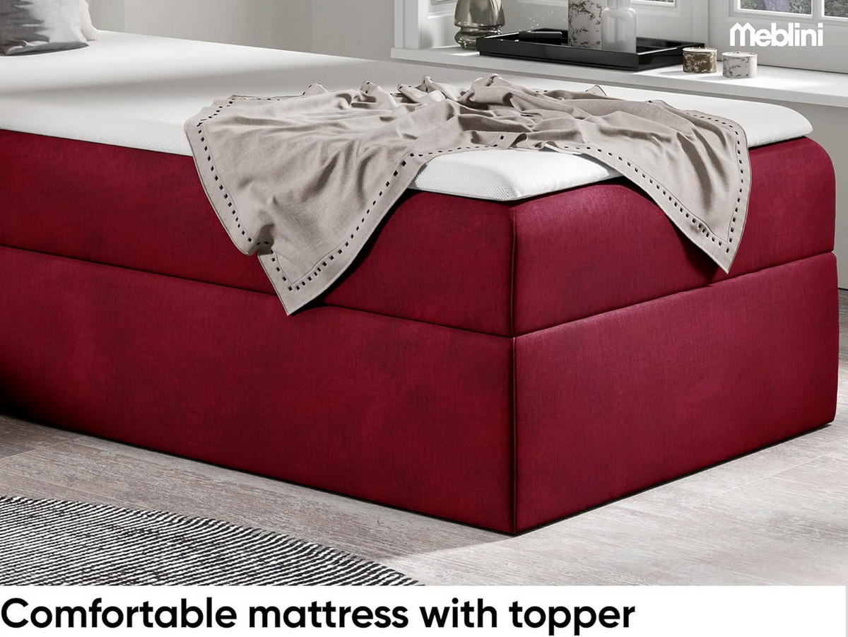KINDERBETT CARDI - Rot, Holzwerkstoff (84/208cm) - Meblini