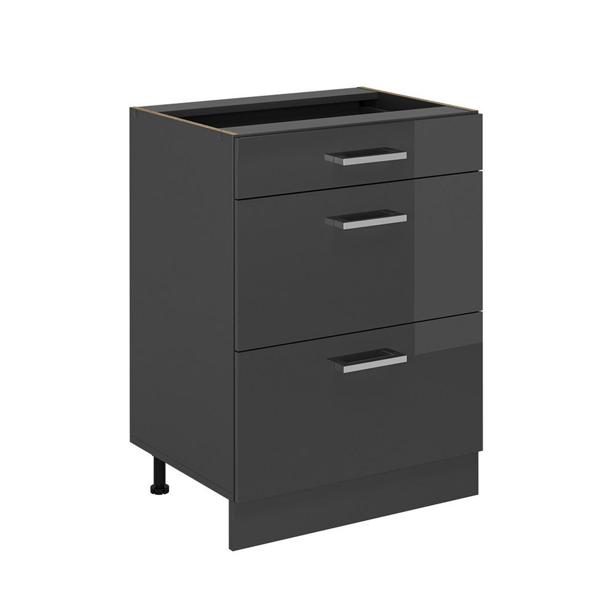 Schwarz Hochglanz/Anthrazit, Holzwerkstoff (60/81.6/46cm) - Vicco