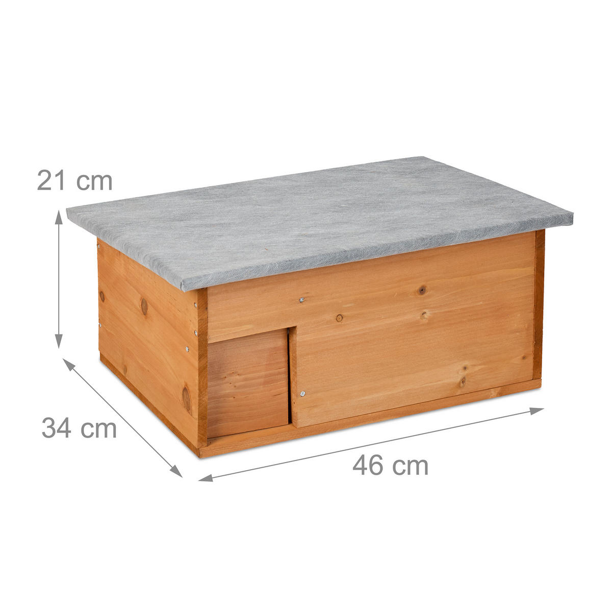 IGELHAUS - Orange, Holz/Textil (46/21/34cm) - Relaxdays