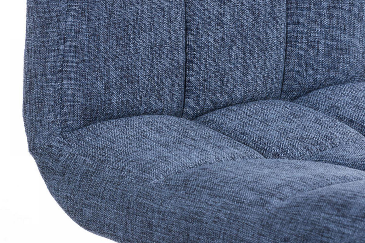 BARHOCKER Stoff blau - Chromfarben/Blau, Textil/Metall (46/94/47cm) - CLP