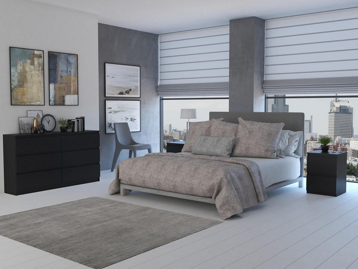 KOMMODE Schwarz 138/77/40 - Schwarz, Holzwerkstoff (138/77/40cm) - RAUMHIRSCH FURNITURE