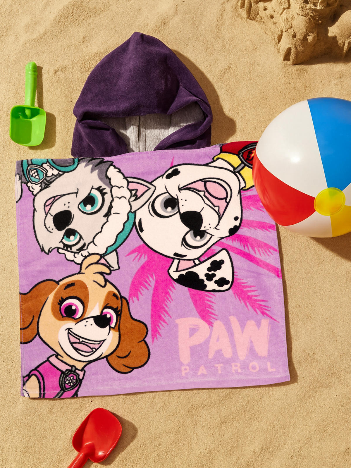 BADEPONCHO Paw Patrol Lila 50 x 100 cm - Lila, Textil (Einheitsgrößenull) - Paw Patrol