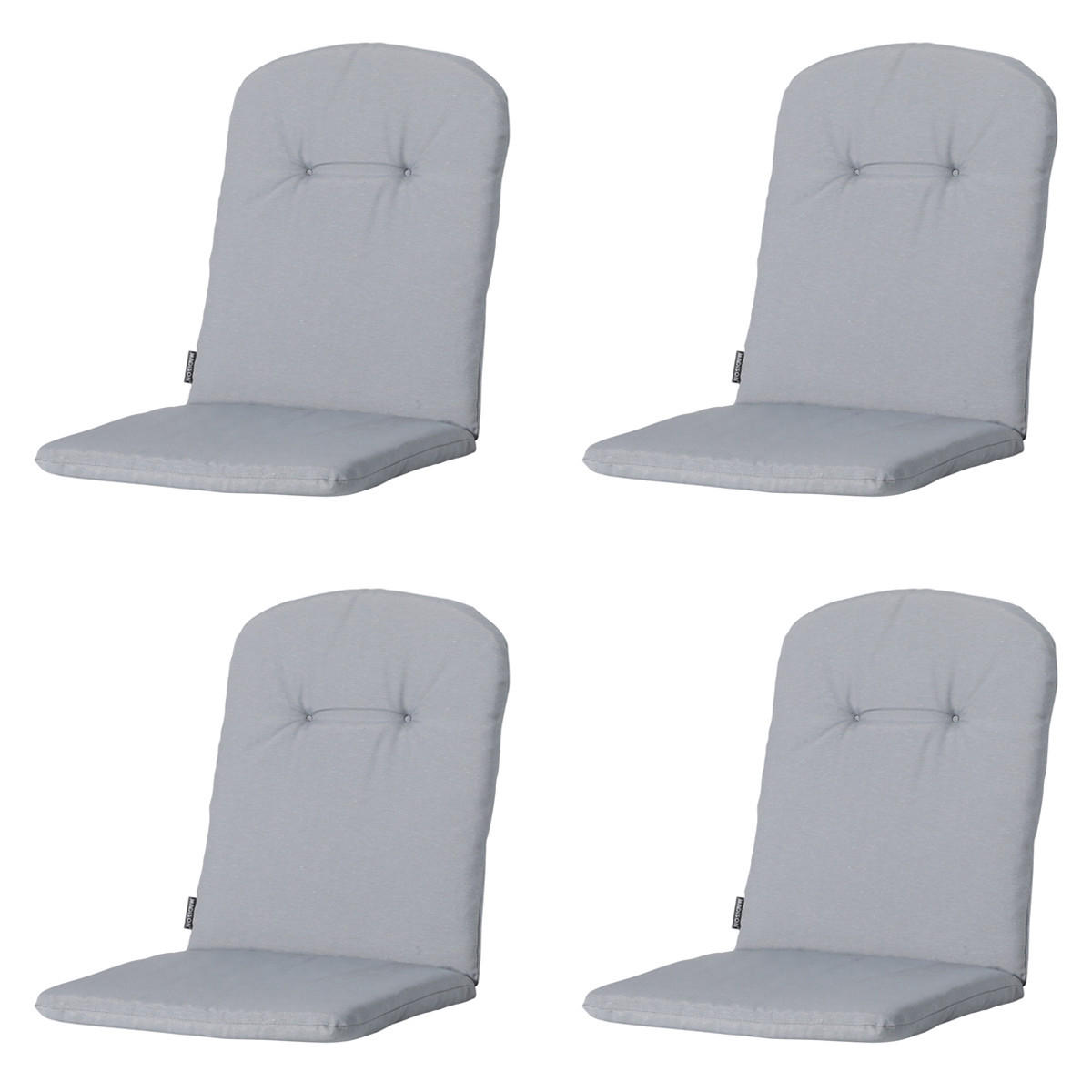 GARTENSTUHLKISSEN Panama 96/45 cm 4er-Set - Hellgrau, Textil (45/5/96cm) - Madison