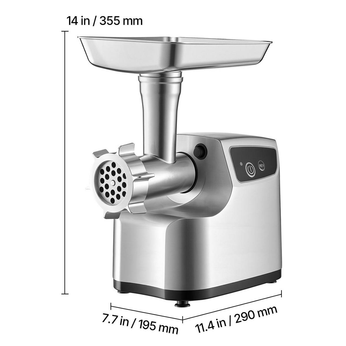 FLEISCHWOLF ELEKTRISCHER 700W, Fleischwolf - Silberfarben, Metall (29/25/44.5cm) - Rolipo