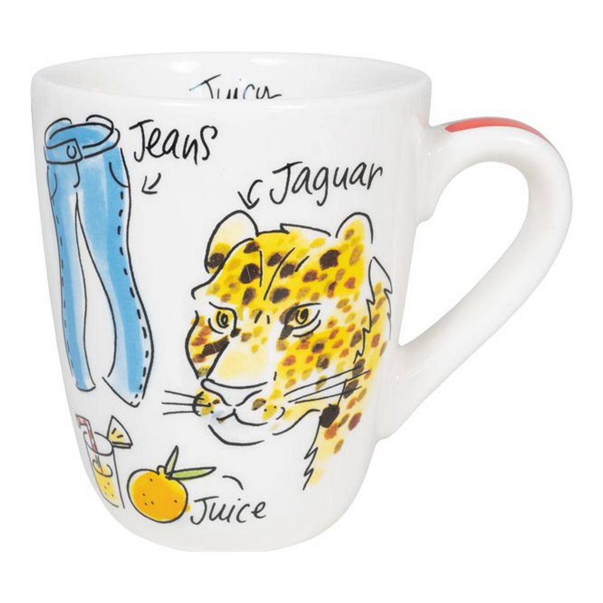 BECHER Liebesbrief J in Bunt - 350 ml - Multicolor, Keramik (0.35L) - Blond Amsterdam