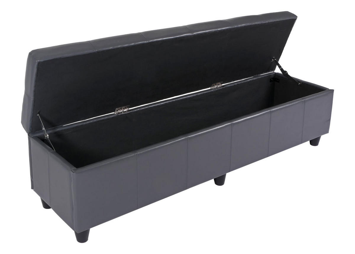 AUFBEWAHRUNGS-TRUHE Lars XXL 45x180x45cm Stoff/Textil Dunkelgrau - Grau, Textil (180/45/45cm) - BERLINLODGE