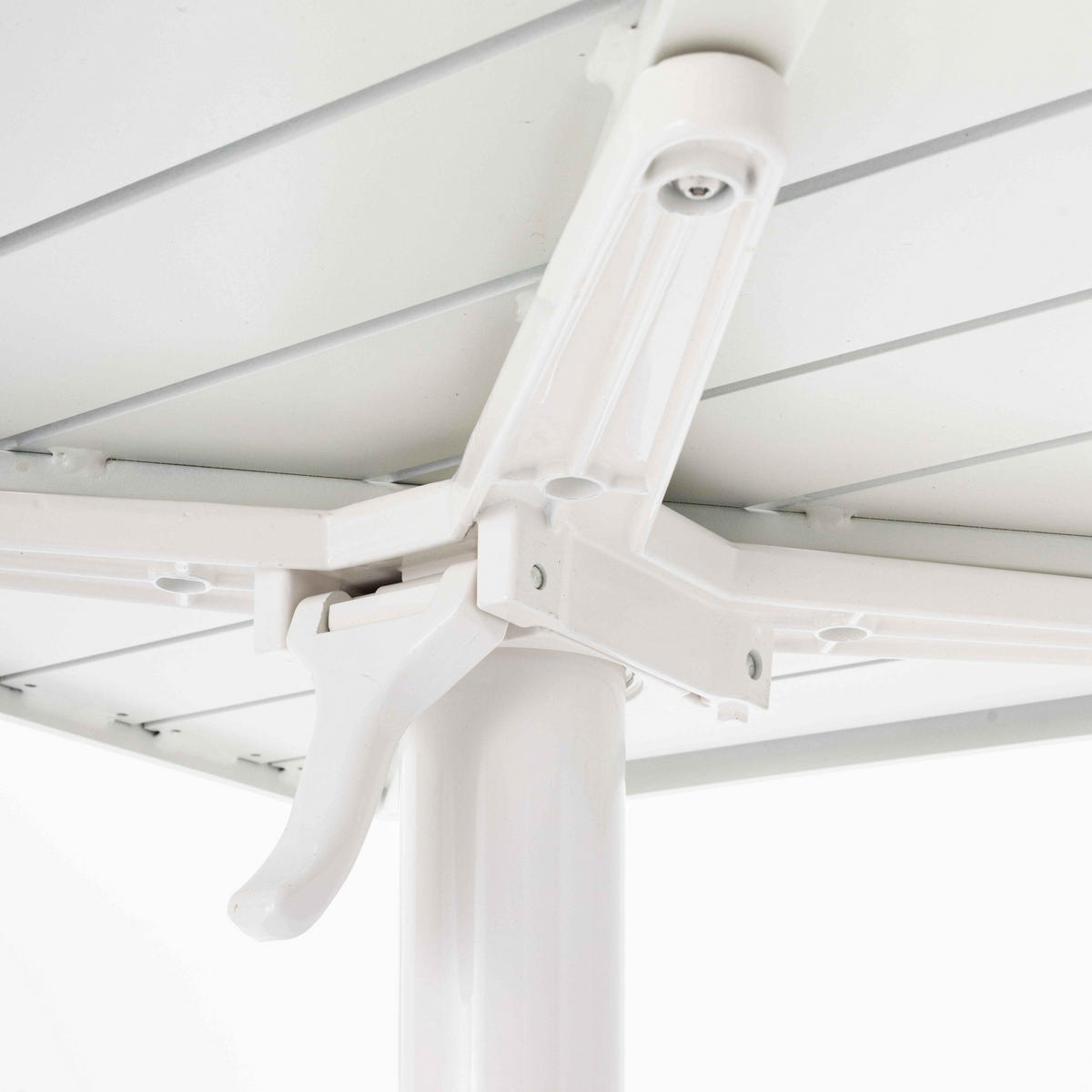 TERRASSENTISCH 70 X 70 cm, Weiß - Weiß, Metall (60/60/72cm) - Oviala