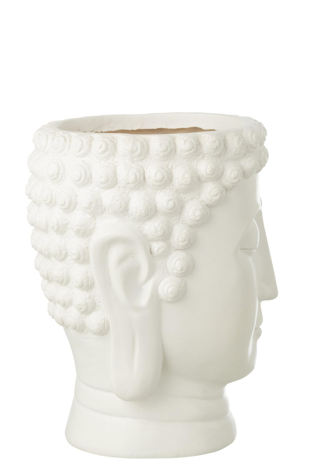 BLUMENTOPF BUDDHA Weiß - Weiß, Keramik (26.5/33.5cm) - J-Line