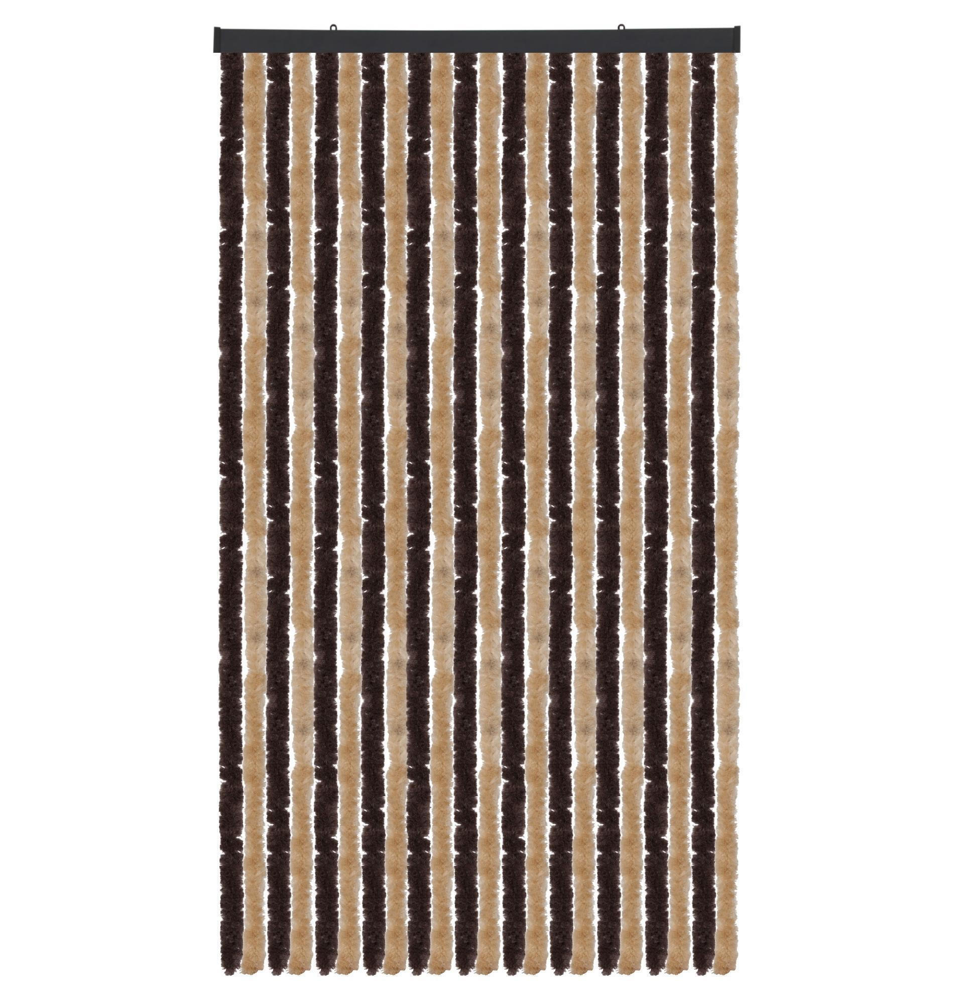 FLAUSCHVORHANG (100x200 cm) Türvorhang in "Beige-Braun" - Beige, Kunststoff (100/2/200cm) - Arsvita