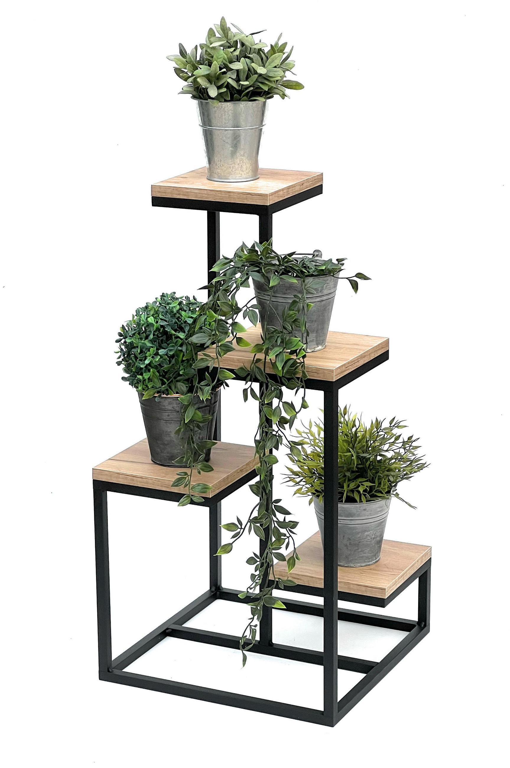 DanDiBo Blumentreppe Schwarz 40x75x40 cm
