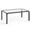 GARTENTISCH RAMBE Stahlrahmen, LOFT, Anthrazit - Dunkelgrau, Glas/Metall (65/125/41.5cm) - KONSIMO®