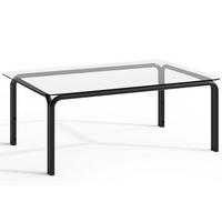 GARTENTISCH RAMBE Stahlrahmen, LOFT, Anthrazit - Dunkelgrau, Glas/Metall (65/125/41.5cm) - KONSIMO®