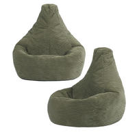 SITZSACK für Kinder Sessel aus Cord 2-tlg. - Salbeigrün, Textil (69/59/65cm) - icon