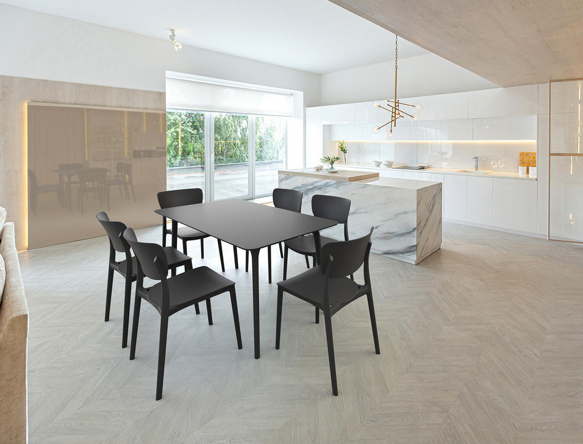 STUHL OMA Schwarz - Schwarz, Kunststoff (39/82/45cm) - Légia Home