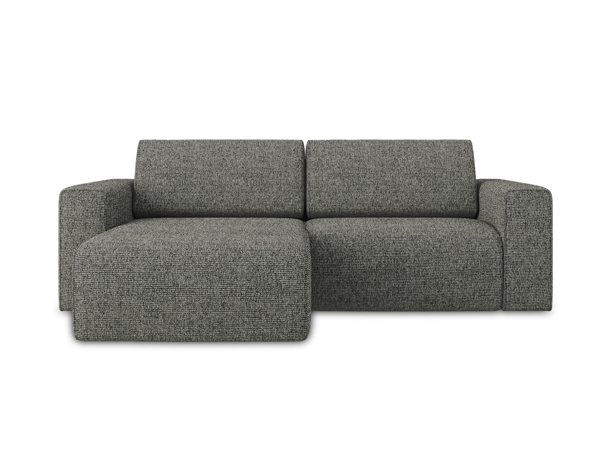 ECKSOFA Links Strukturstoff Stoff Grau - Dunkelgrau/Beige, Kunststoff/Textil (167/224cm) - Makamii