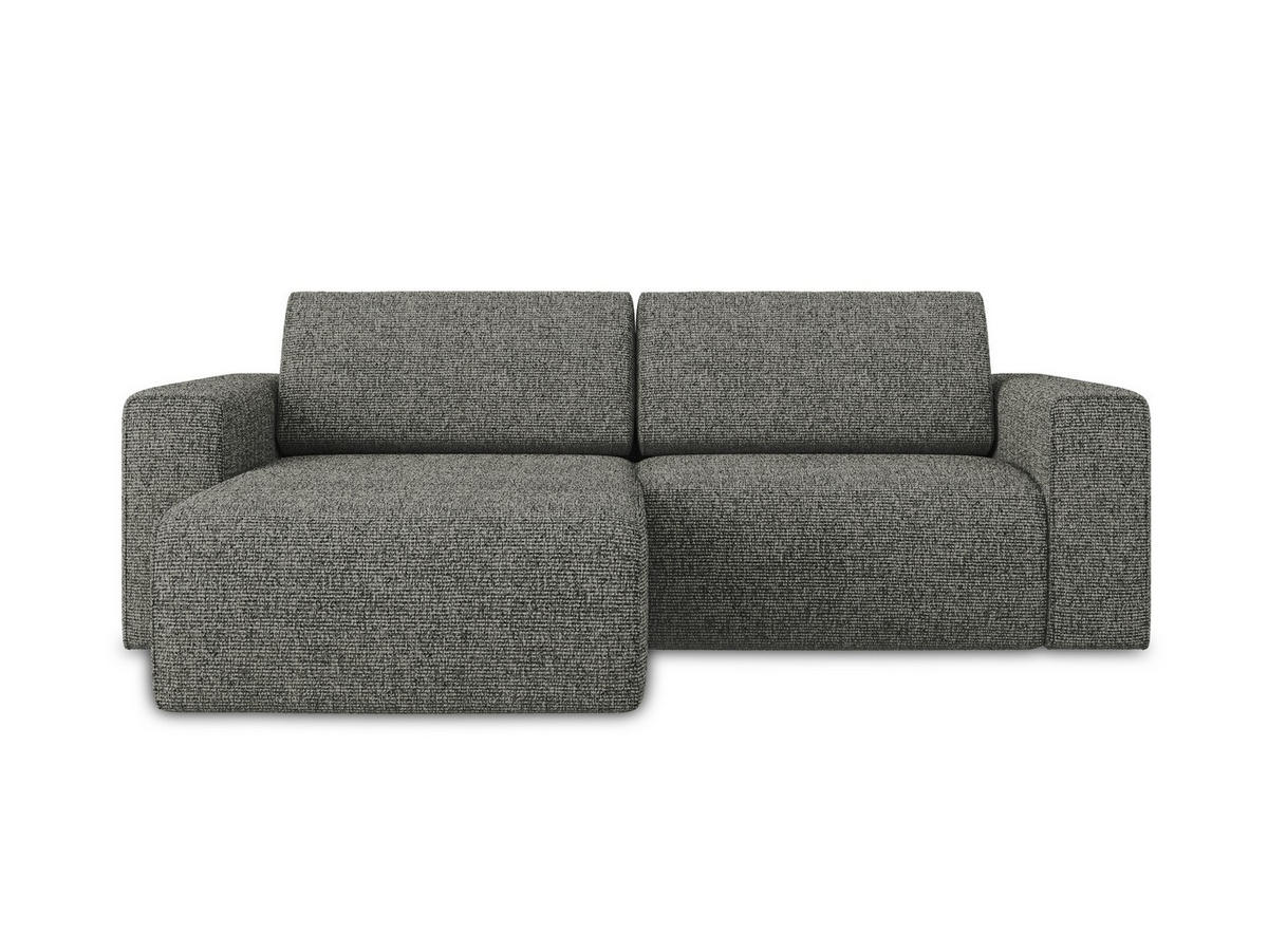ECKSOFA Links Strukturstoff Stoff Grau - Dunkelgrau/Beige, Kunststoff/Textil (167/224cm) - Makamii