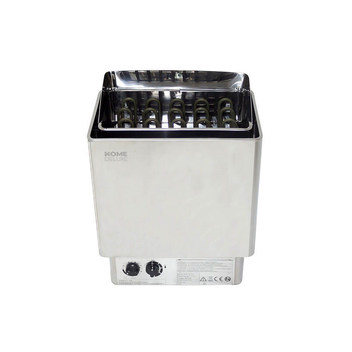 SAUNAOFEN KIVA - 4,5 kW - Silberfarben, Metall (56/41/28cm) - Home Deluxe