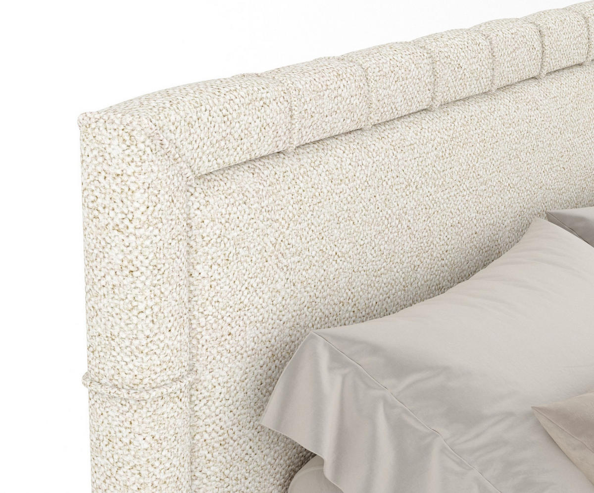 BOXSPRINGBETT Rosabel Creme 180/200 cm mit Matratze und Topper - Creme/Schwarz, Holz/Holzwerkstoff (180/200cm) - Maison de Reve