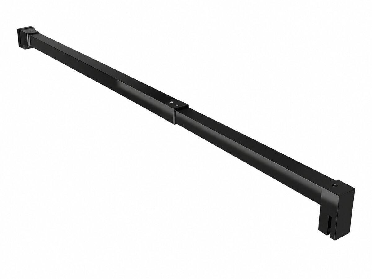 WALK-IN-DUSCHWAND 160 × 200 cm – Satiniertes ESG-Sicherheitsglas – Schwarz - Schwarz, Glas (10/160/200cm) -  Glaswerk Westfalen