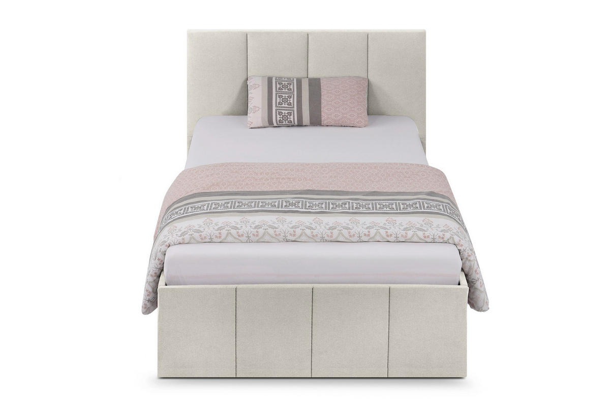 POLSTERBETT Dalas Beige 120 x 200 x 40 cm Stauraum Ohne Matratze und Lattenrost - Beige, Holz (120/200cm) - Halmon Schlafkomfort Betten 