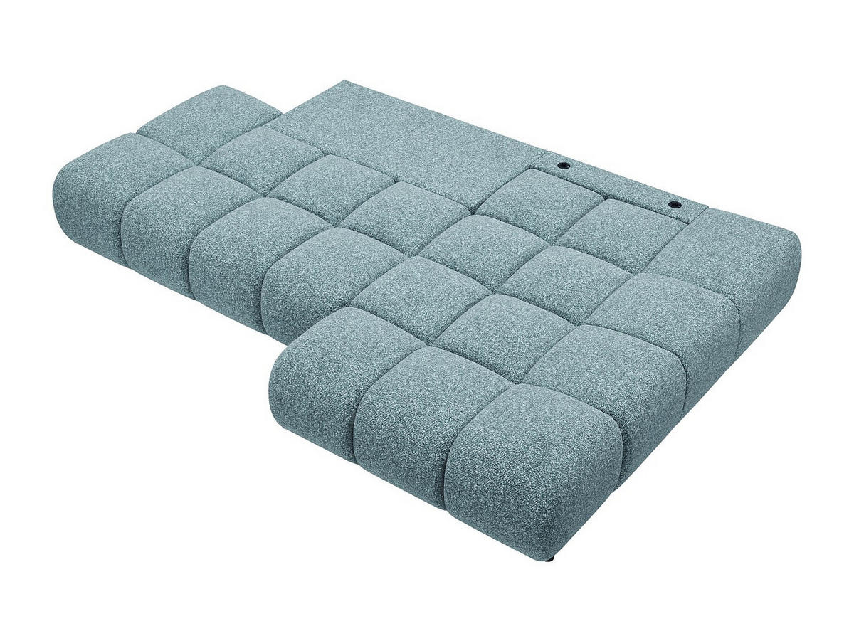 SCHLAFSOFA - 5 Personen - stoff - blau Jocima - Blau, Kunststoff/Textil (292/96/193cm) - Vente-Unique
