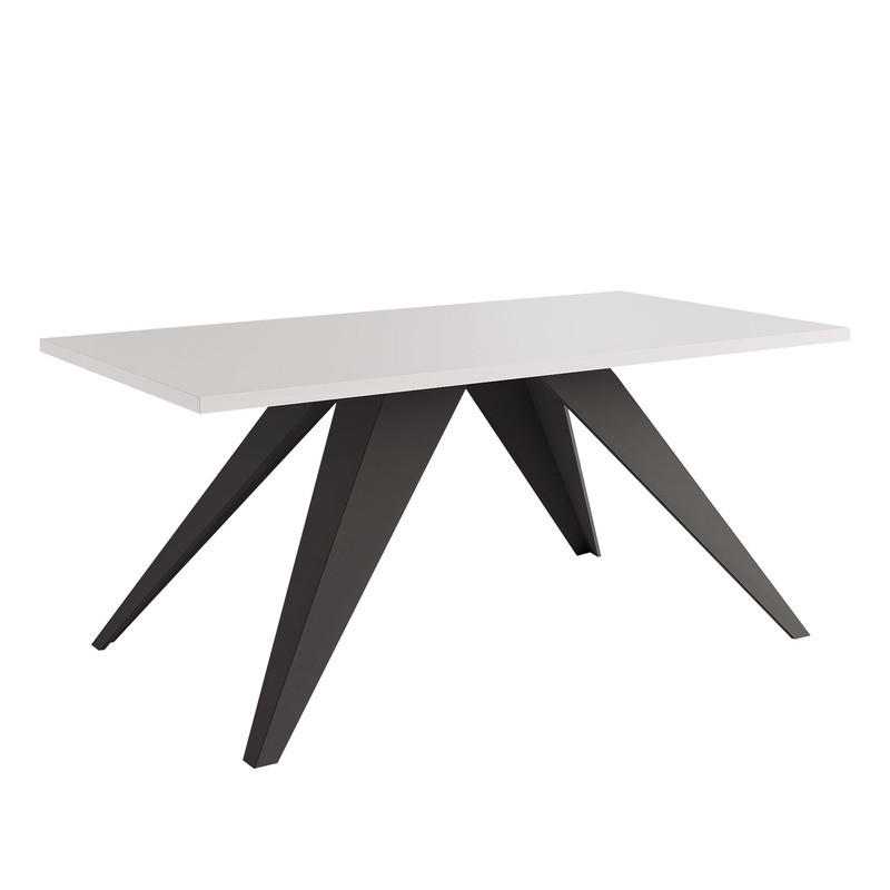 COUCHTISCH AIRA 120/60/48 cm Rechteckig, Schwarz/Weiß - Schwarz/Weiß, Metall (60/120/48cm) - Idohome