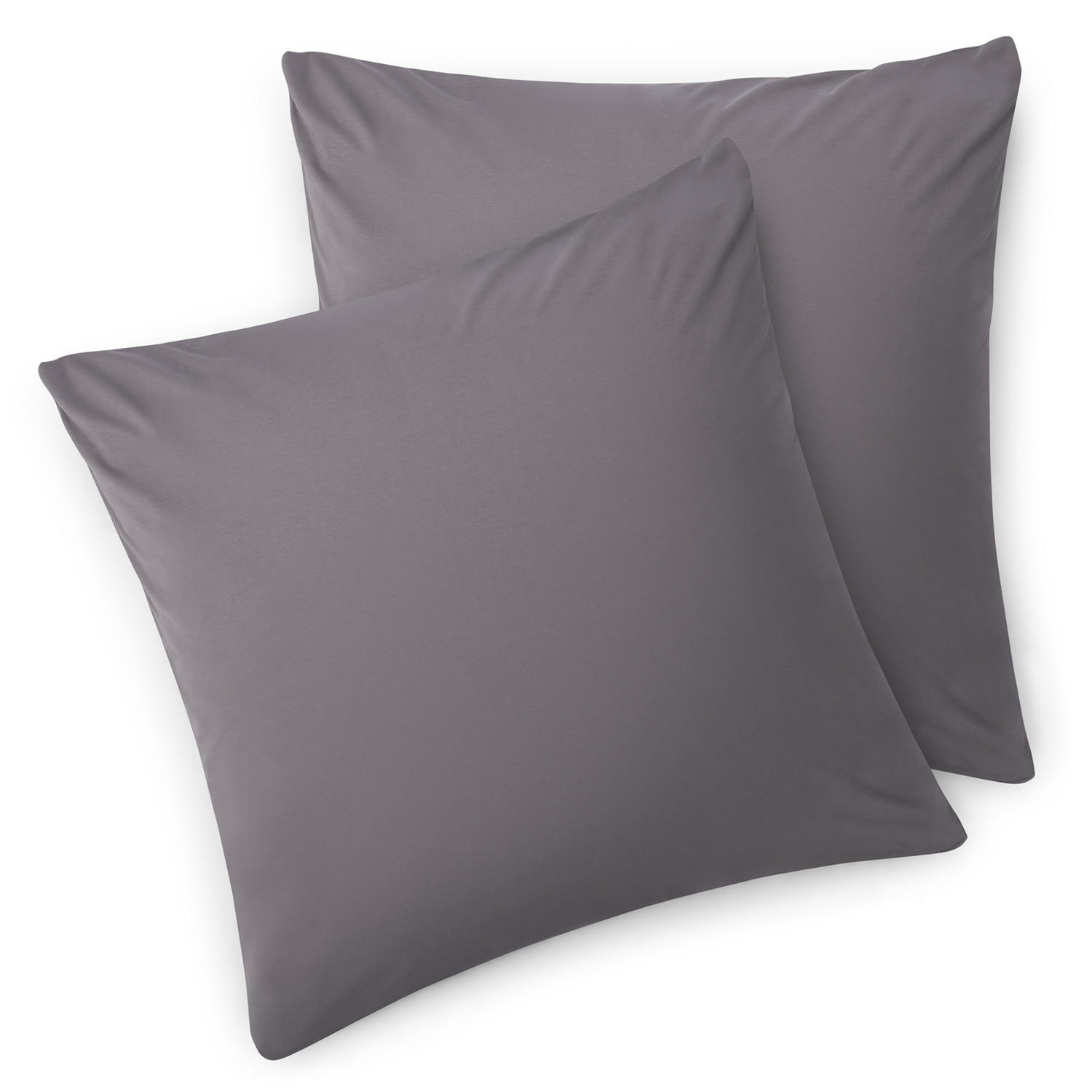 KISSENBEZUG Agneta 65/65 cm, 2er-Set, 100% Baumwolle, Grau - Grau, Textil (65/65cm) - Blumtal