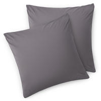 KISSENBEZUG Agneta 50/50 cm, 2er-Set, 100% Baumwolle, Grau - Grau, Textil (50/50cm) - Blumtal