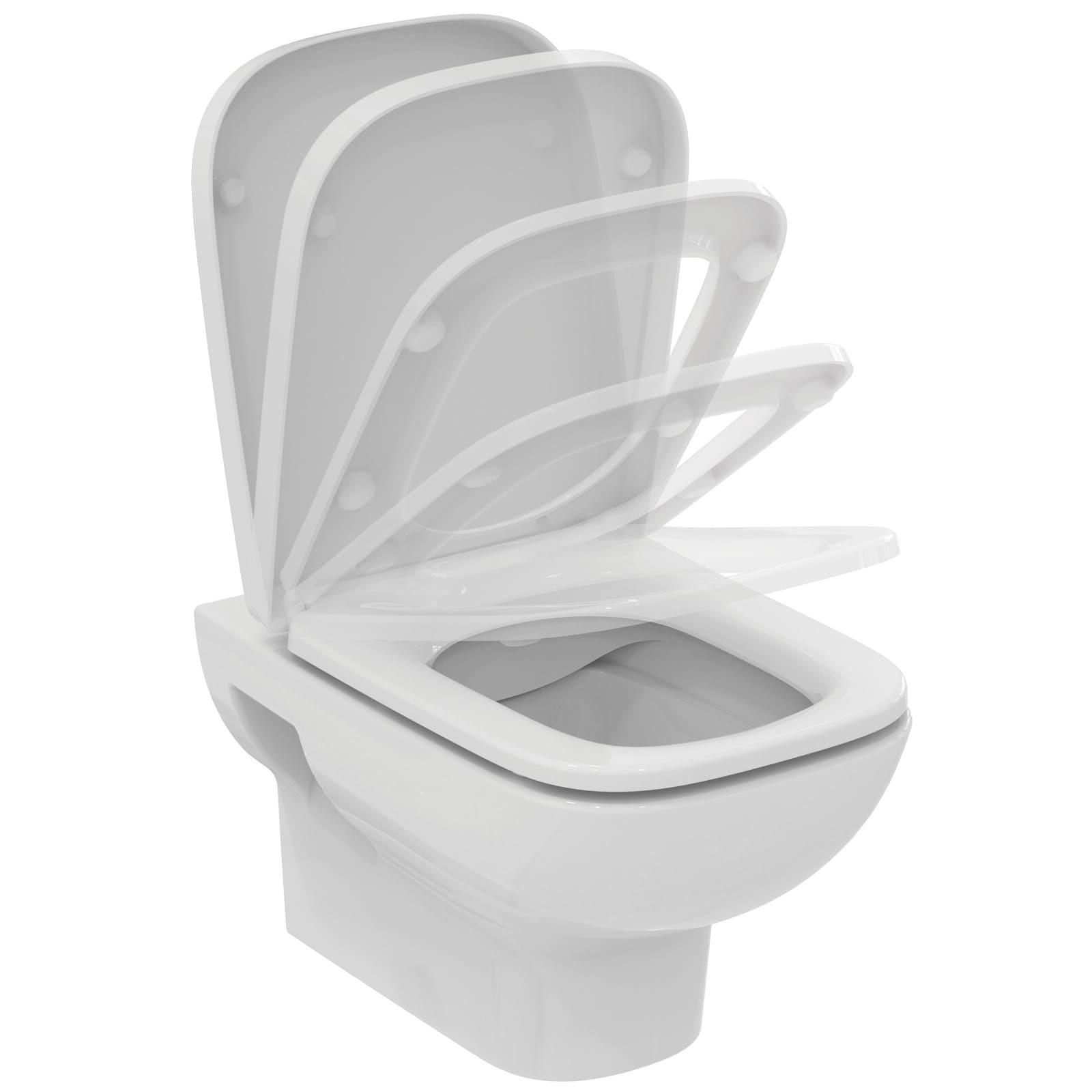 WC-SET MIT ABSENKAUTOMATIK i.life A weiß 54,5 x 36 x 33,5 cm - Weiß, Keramik (36/33.5/54.5cm) - Ideal Standard