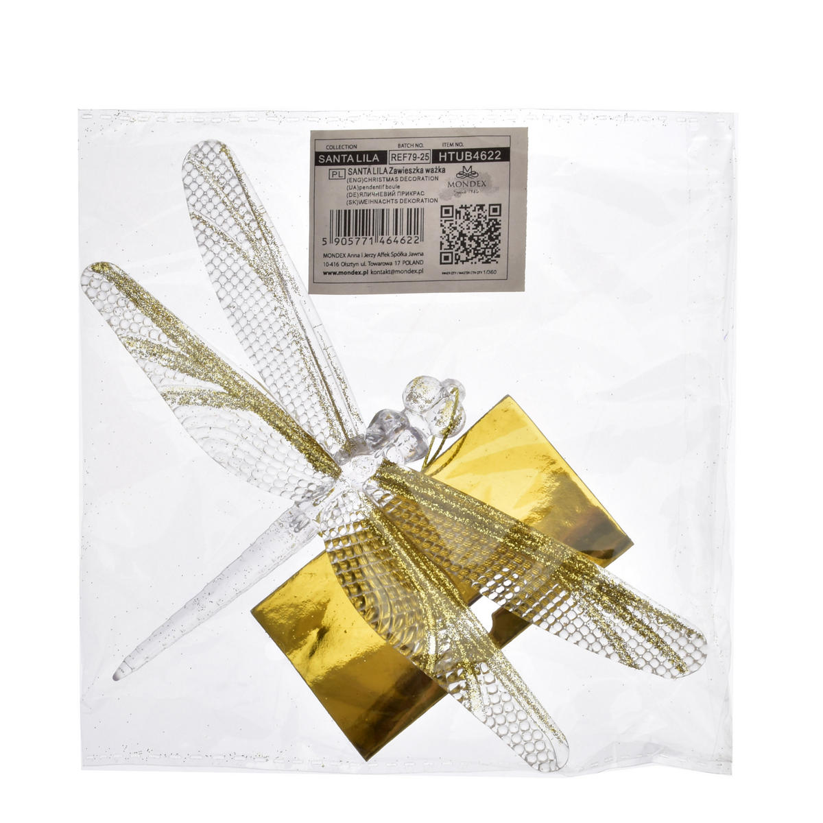 WEIHNACHTSANHÄNGER Santa Lila Gold Acryl - Goldfarben, Kunststoff (10/2.5/16cm) - Mondex