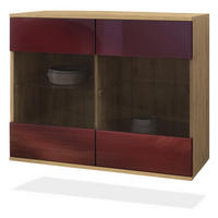 KOMMODE Bari Bordeaux Hochglanz - Bordeaux, Holzwerkstoff (92.5/73.5/35cm) - Vladon