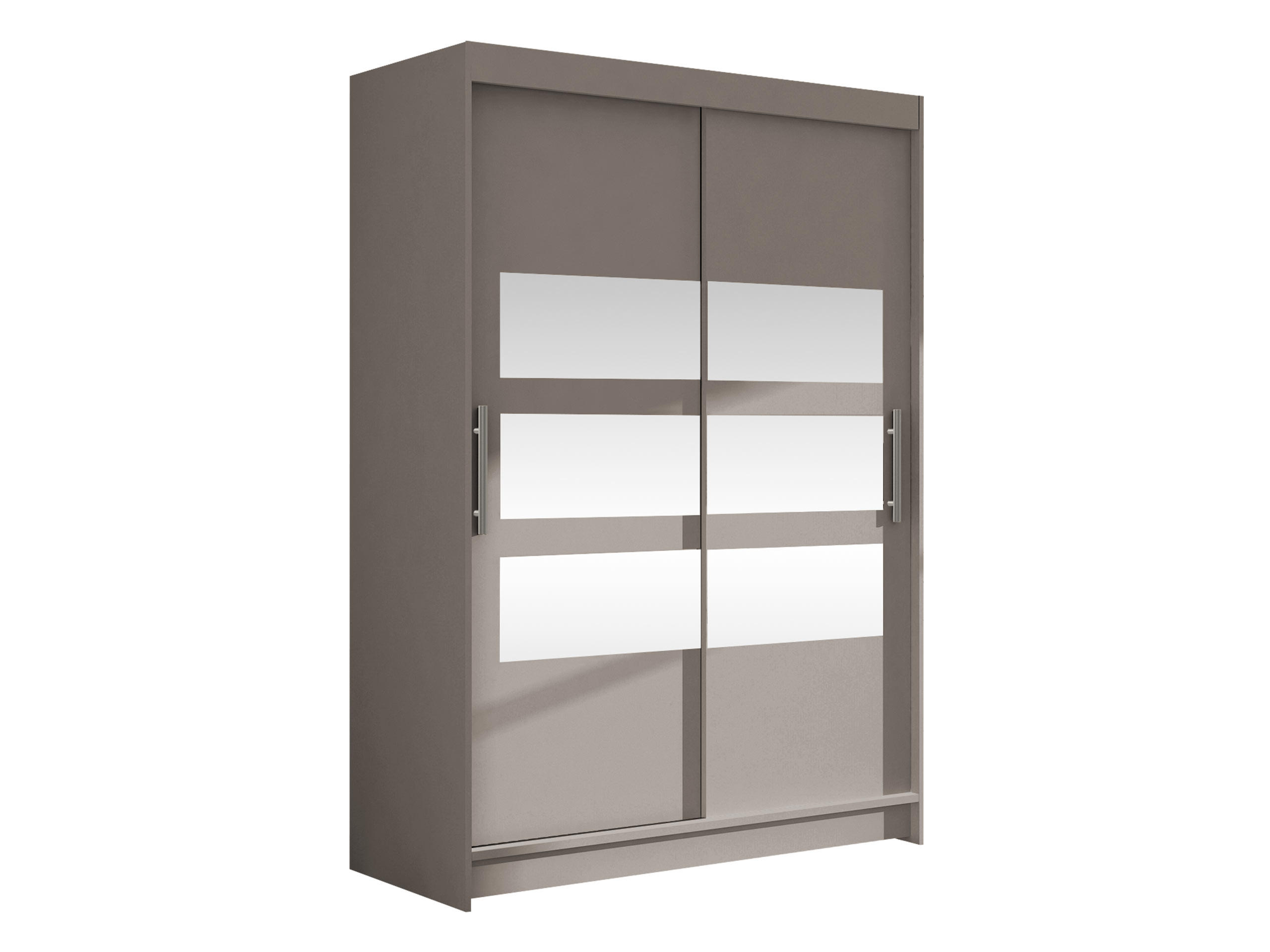 KLEIDERSCHRANK Miami V - Kaschmir/Silberfarben, Holzwerkstoff/Kunststoff (120/200/58cm) - MIRJAN24
