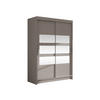 KLEIDERSCHRANK Miami V - Kaschmir/Silberfarben, Holzwerkstoff/Kunststoff (120/200/58cm) - MIRJAN24