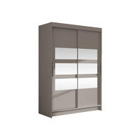 KLEIDERSCHRANK Miami V - Kaschmir/Silberfarben, Holzwerkstoff/Kunststoff (120/200/58cm) - MIRJAN24