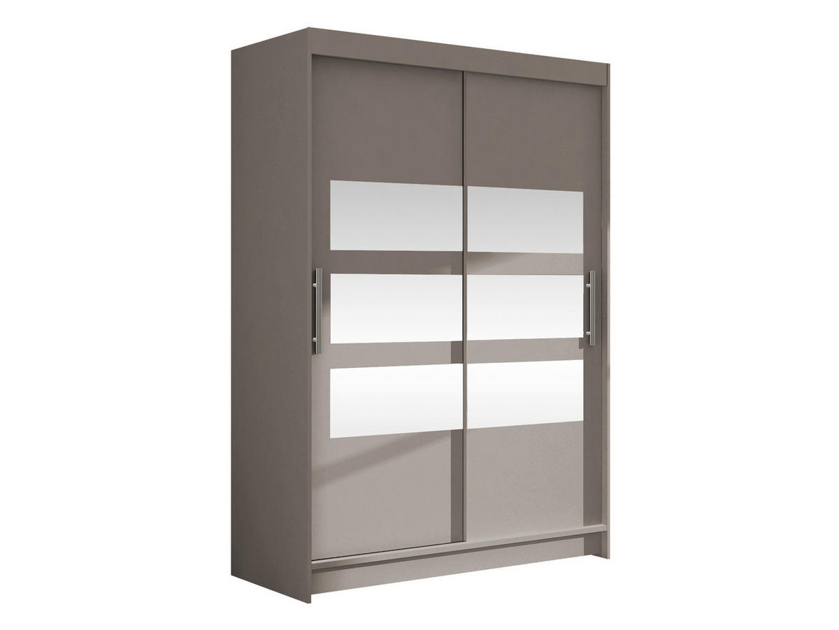 KLEIDERSCHRANK Miami V - Kaschmir/Silberfarben, Holzwerkstoff/Kunststoff (120/200/58cm) - MIRJAN24