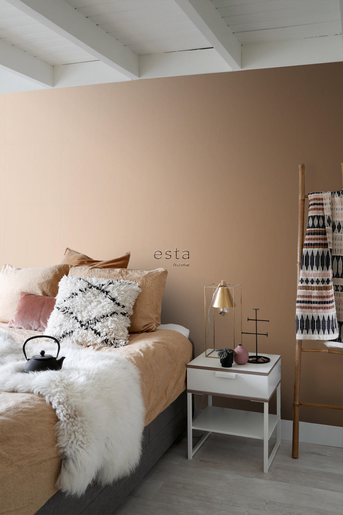 TAPETE Uni 53 cm x 10.05 m - Orange, Papier (53/1000cm) - ESTAhome
