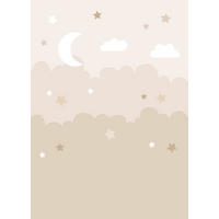 FOTOTAPETE Wolken und Sterne 200 x 279 cm - Beige, Papier (200/279cm) - ESTAhome