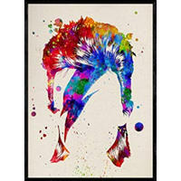 POSTER David Bowie A4 Schwarzer Rahmen - Schwarz, Papier (29.7/5/21cm) - Nacnic