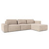 ECKSOFA L Form Arkleton Light Brown 360/180/93 cm Rechts mit Schlaffunktion - Hellbraun/Schwarz, Kunststoff/Textil (360/180cm) - AX Living