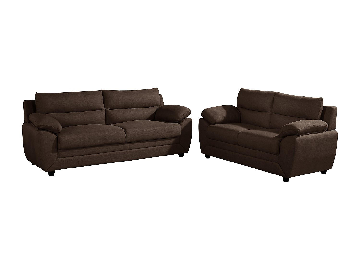 Vente-Unique Couchgarnitur Braun 201x88x82 cm