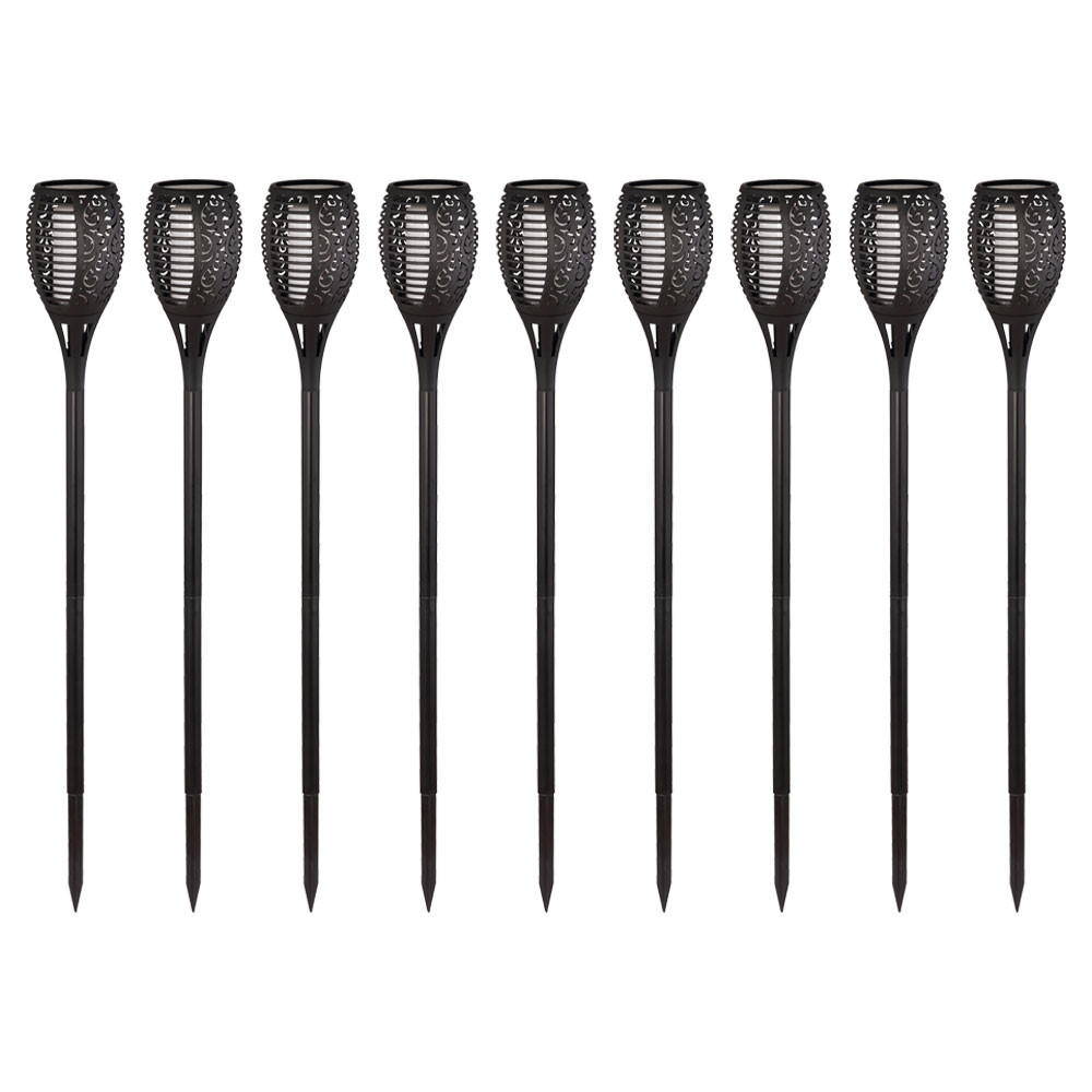 LED AUSSENLEUCHTE Solarleuchte Silber - Silberfarben, Kunststoff (12/12/97.5cm)