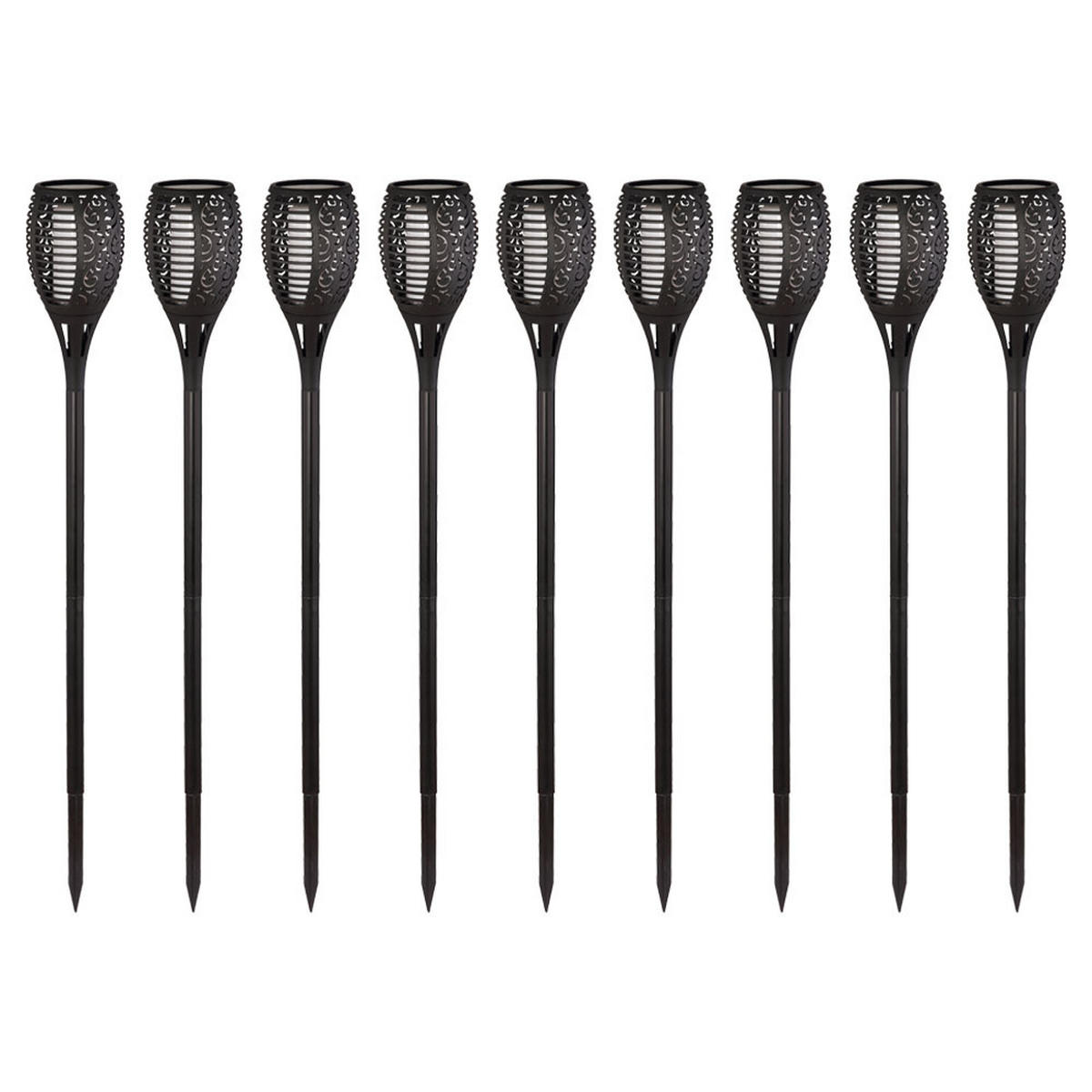 LED AUSSENLEUCHTE Solarleuchte Silber - Silberfarben, Kunststoff (12/12/97.5cm)